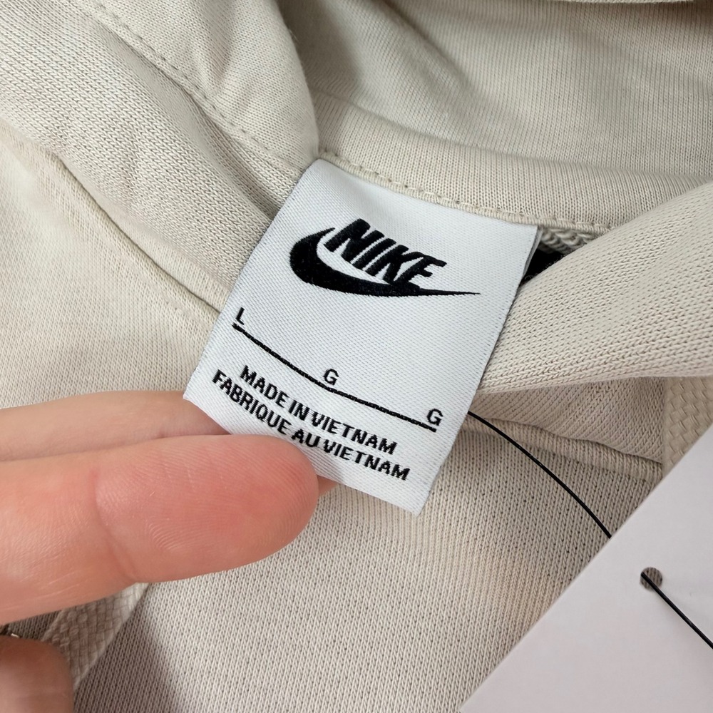 Nike Club America Hoodie Mens Large Sail White Brown Embroidered FQ5283-104 NEW - Picture 4 of 9